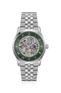 Principle Stainless-steel automatic watch with skeleton dial