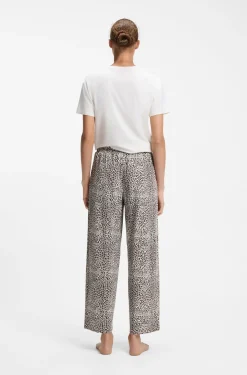 Printed pyjama bottoms in stretch modal and cotton
