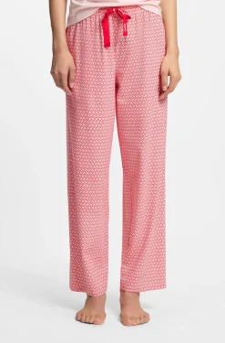 Printed pyjama bottoms in stretch modal and cotton