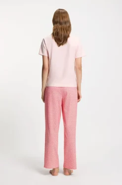Printed pyjama bottoms in stretch modal and cotton