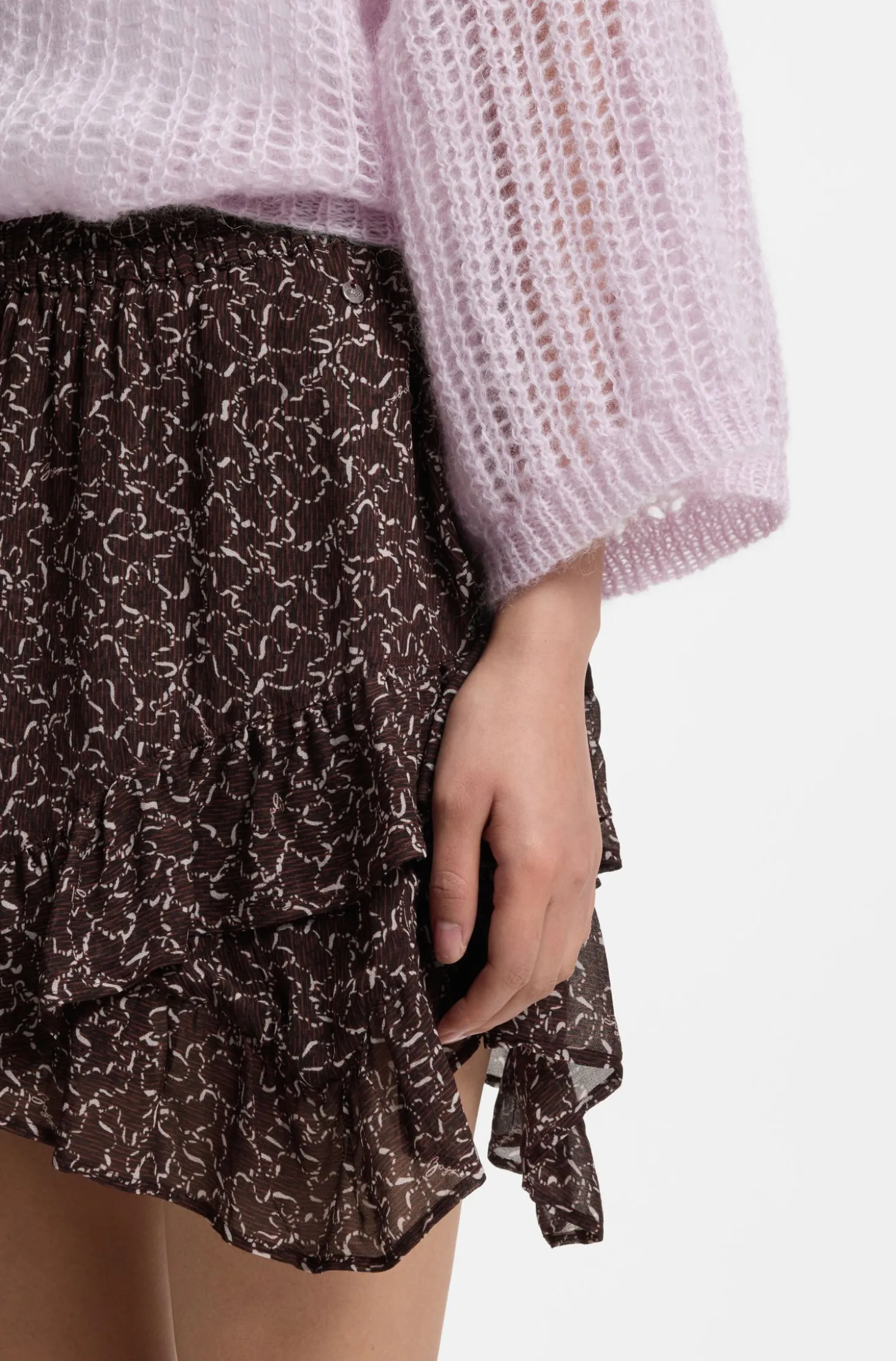 Printed skort with layered design