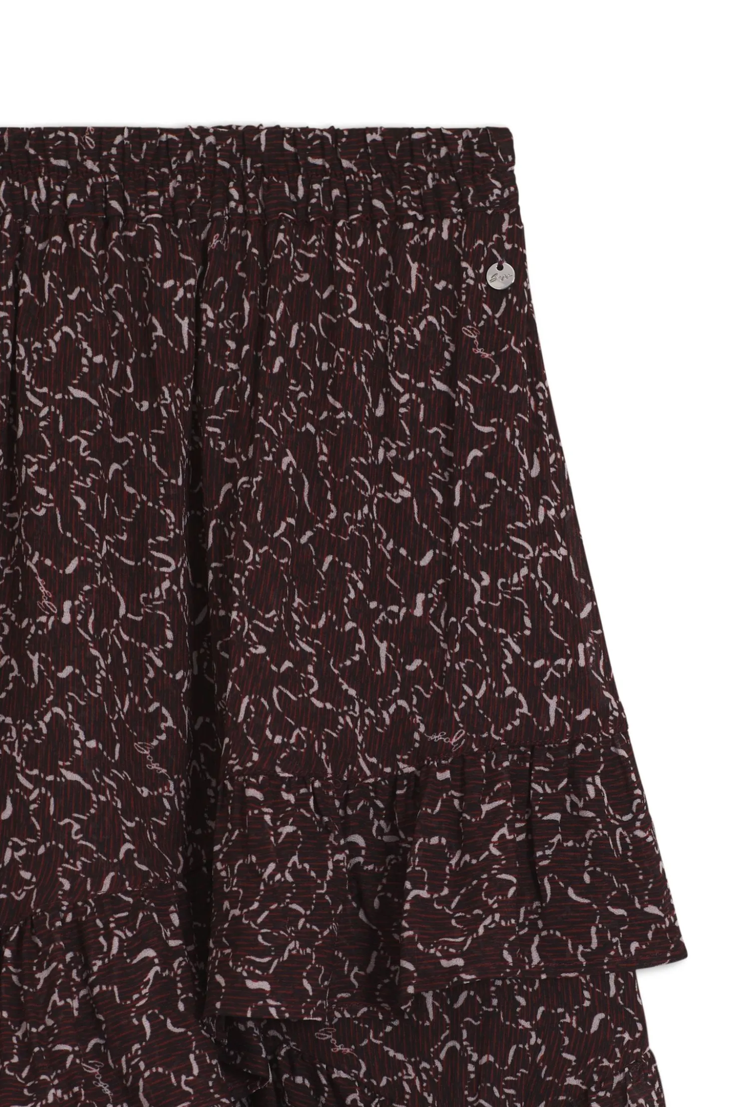 Printed skort with layered design