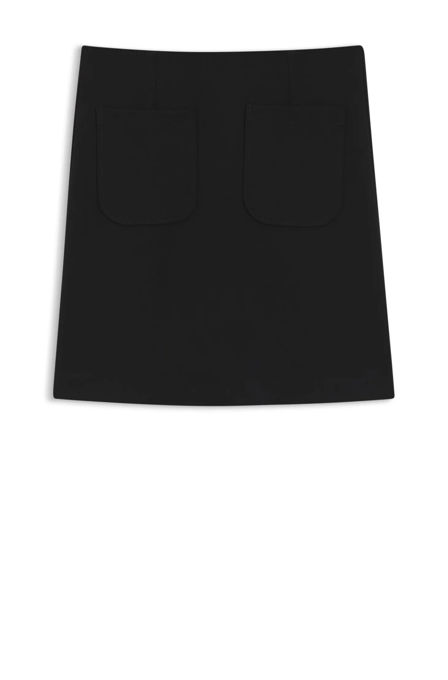 Punto Milano jersey mini skirt with front pockets