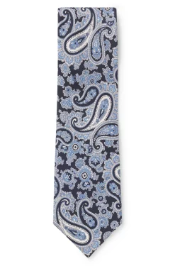 Pure-silk tie with paisley print
