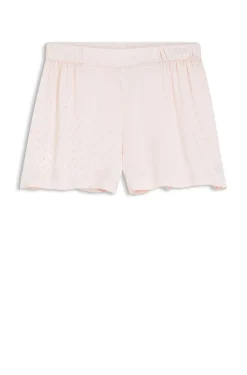 Pyjama shorts in satin with monogram jacquard