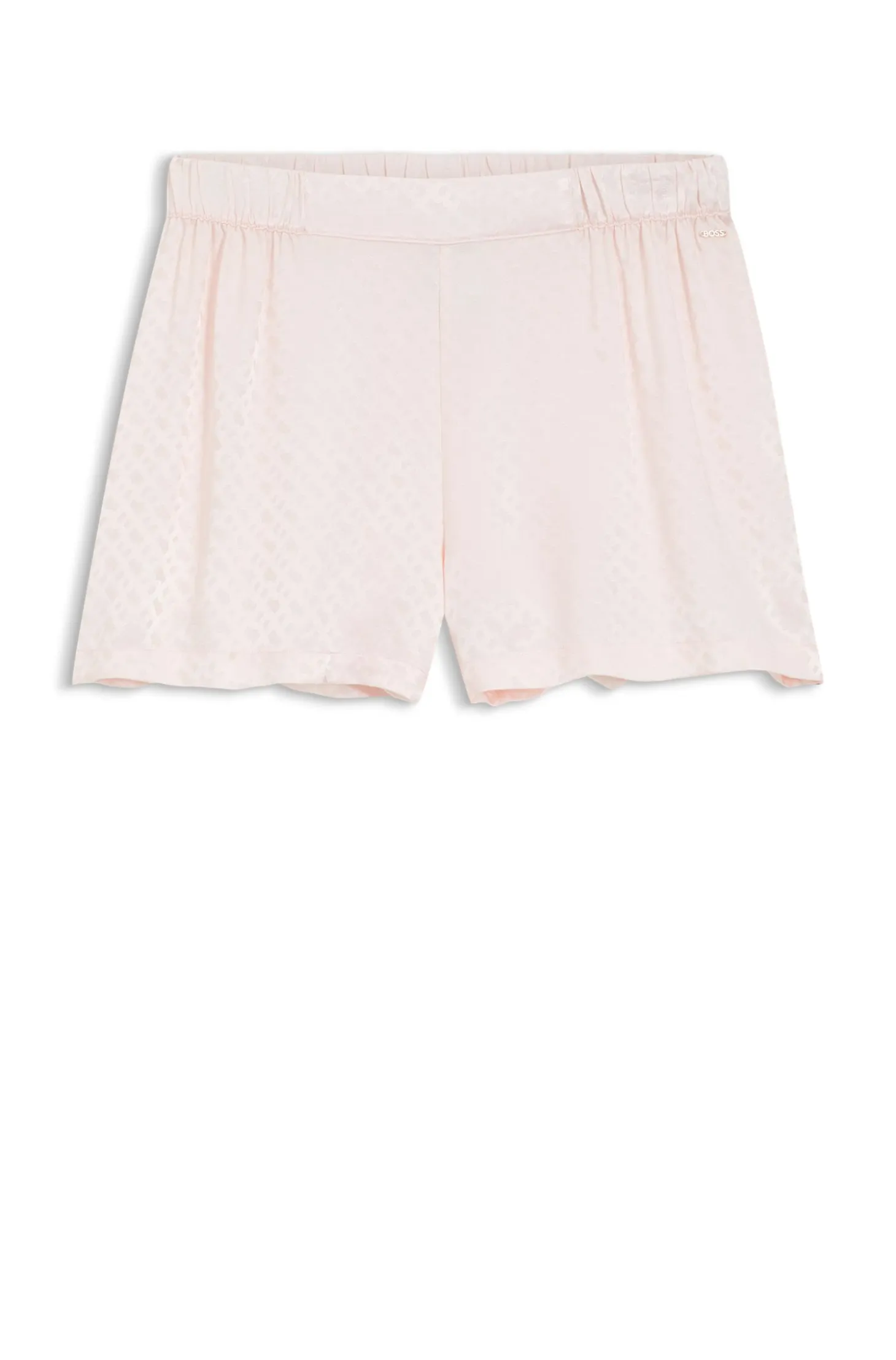 Pyjama shorts in satin with monogram jacquard