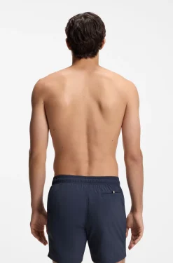 Quick-drying swim shorts with printed logo