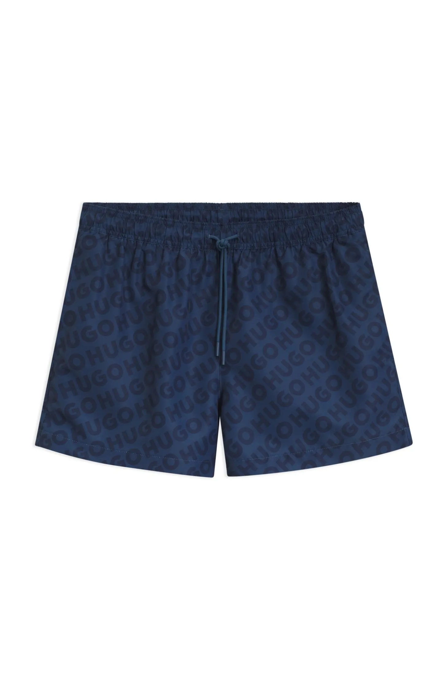 Quick-dry swim shorts with logo print