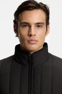 Quilted jacket with logo detail