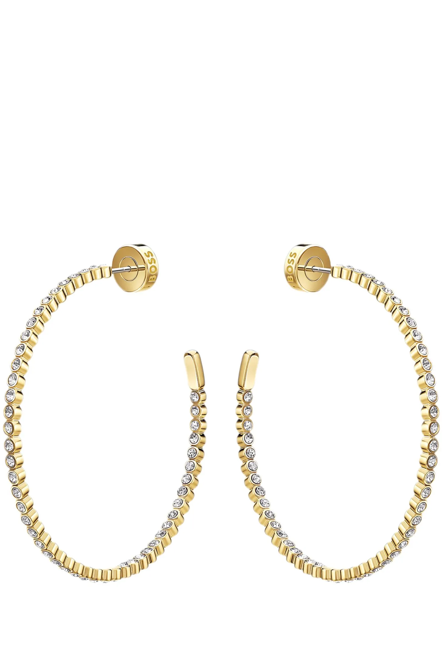 Refined earrings with signature branding
