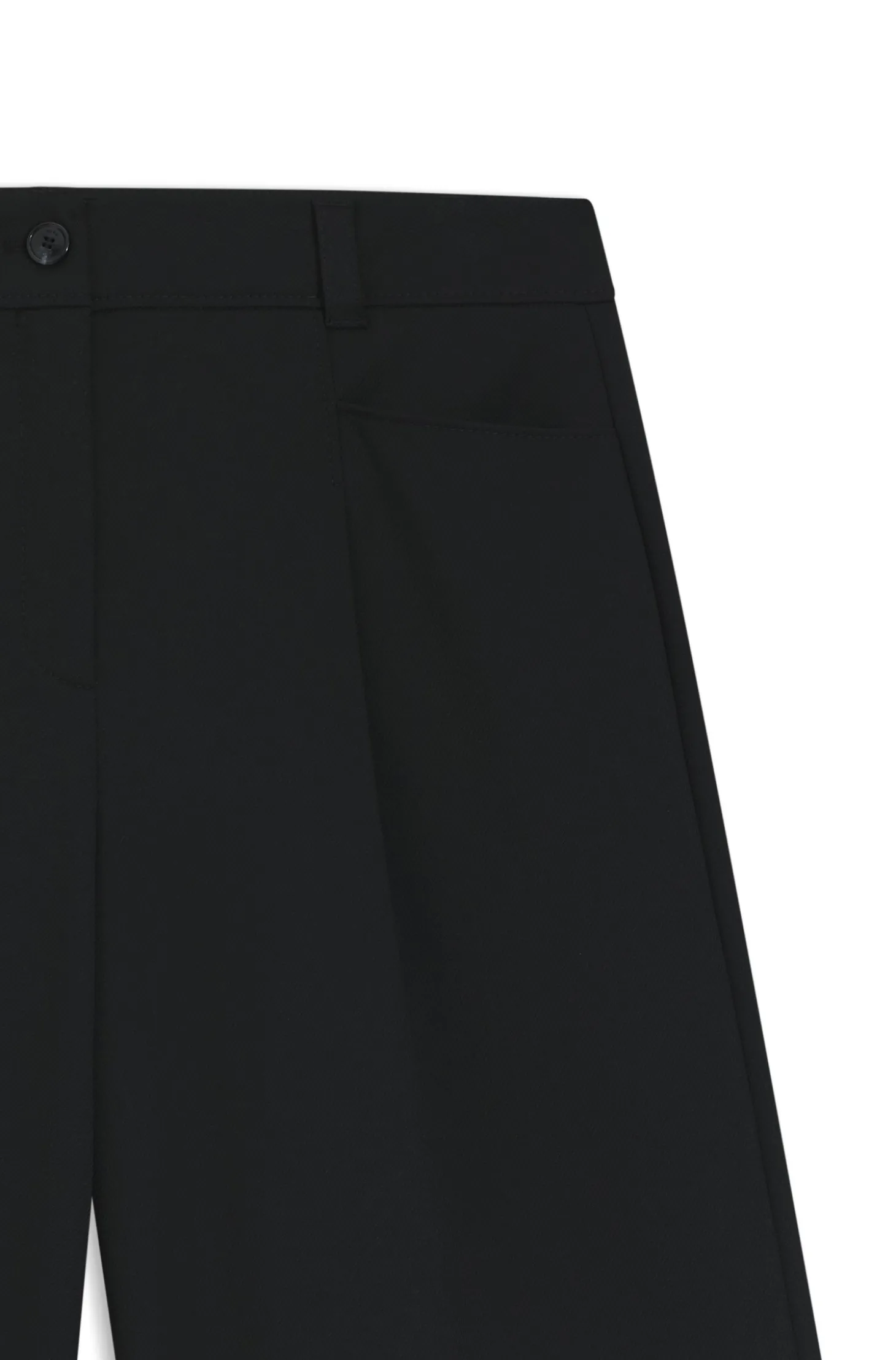 Regular-fit Bermuda trousers with flared leg