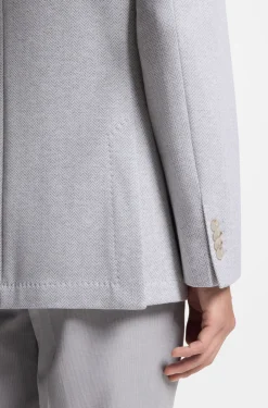 Regular-fit blazer in a herringbone cotton blend
