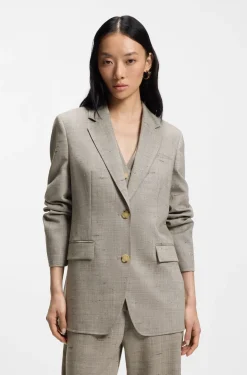 Regular-fit blazer in a wool blend