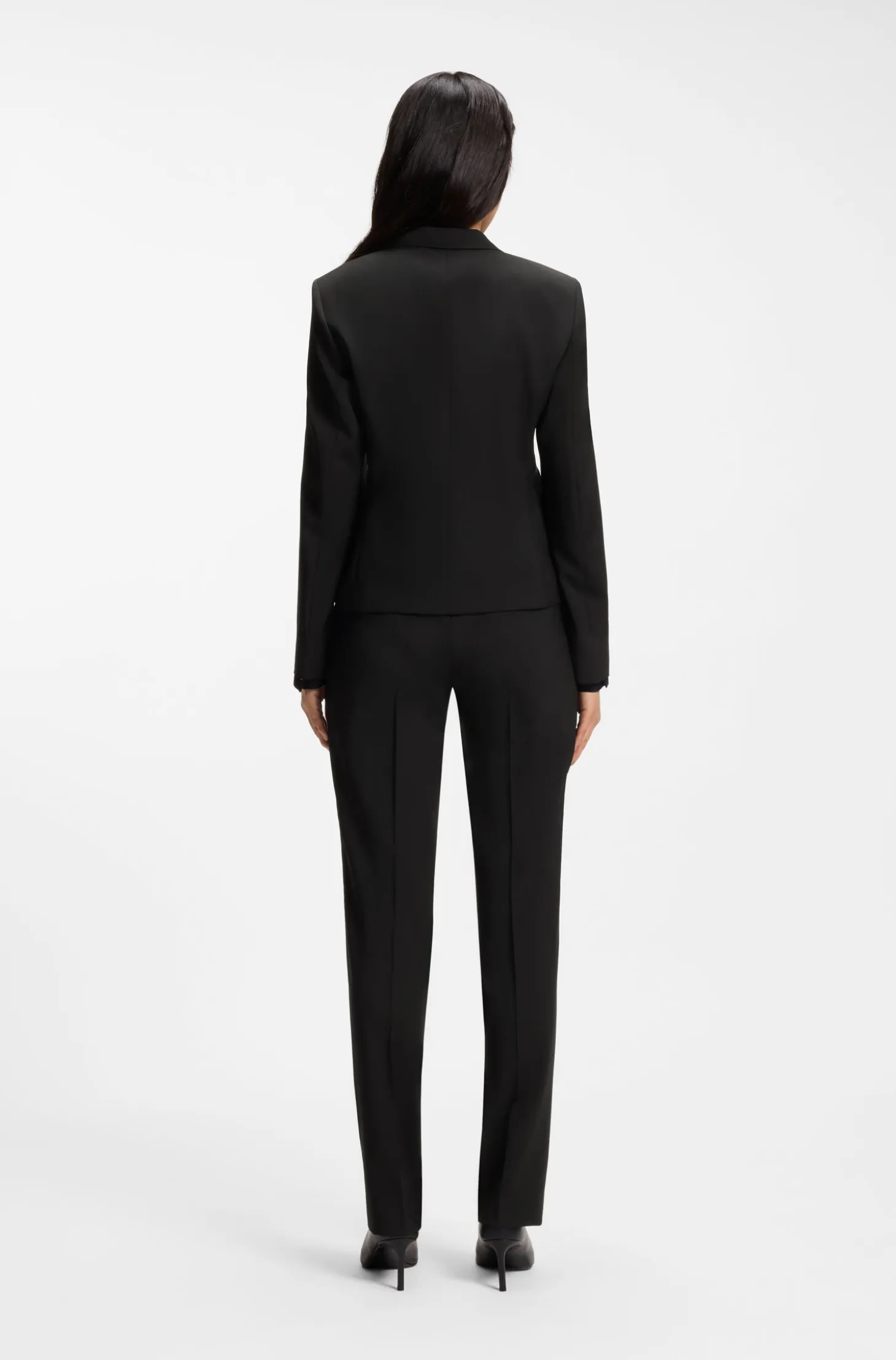 Regular-fit blazer in Italian-made virgin wool