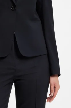 Regular-fit blazer in Italian-made virgin wool