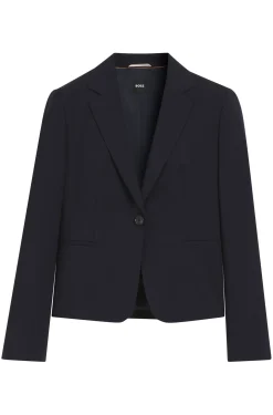 Regular-fit blazer in Italian-made virgin wool