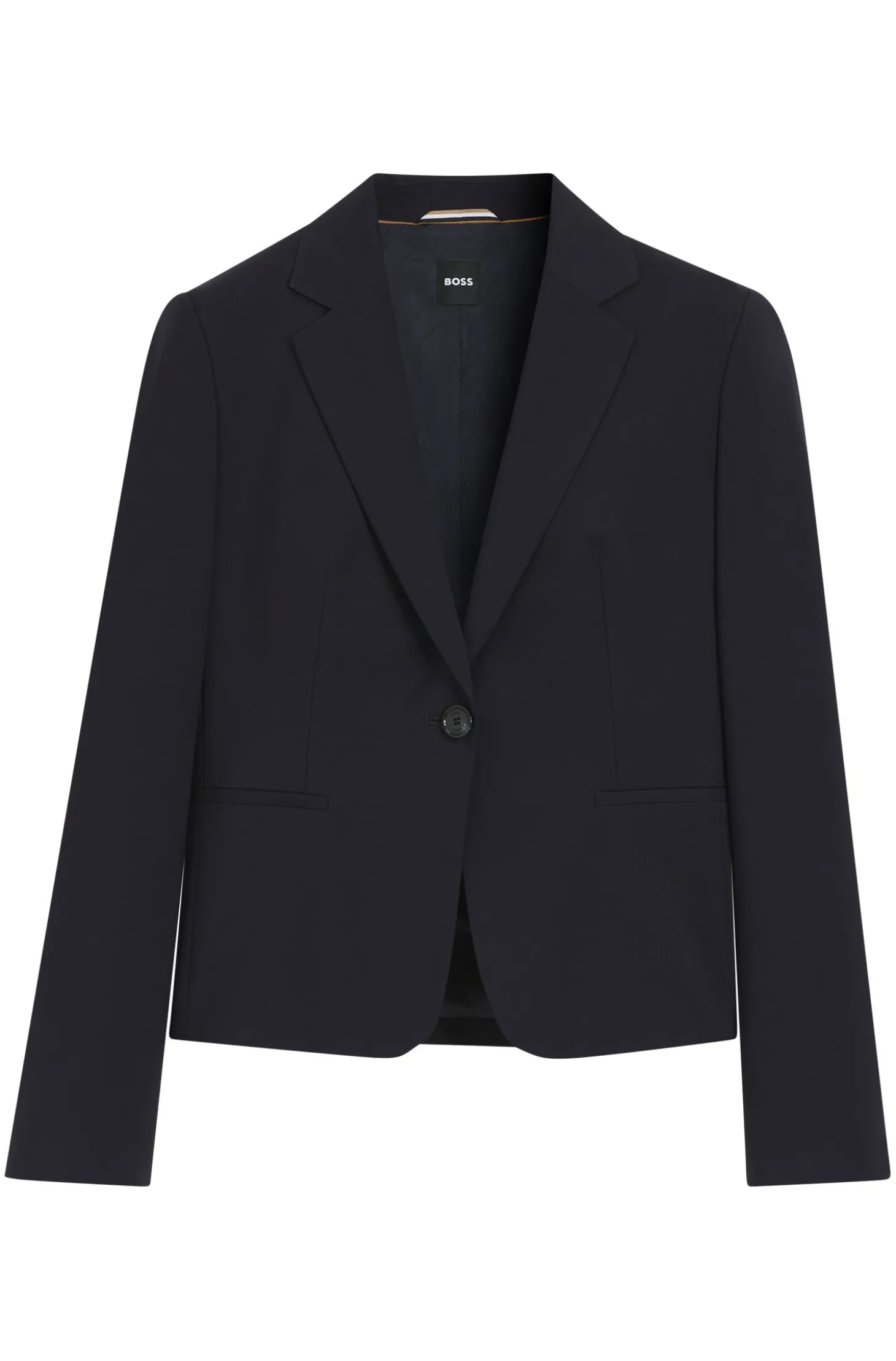 Regular-fit blazer in Italian-made virgin wool