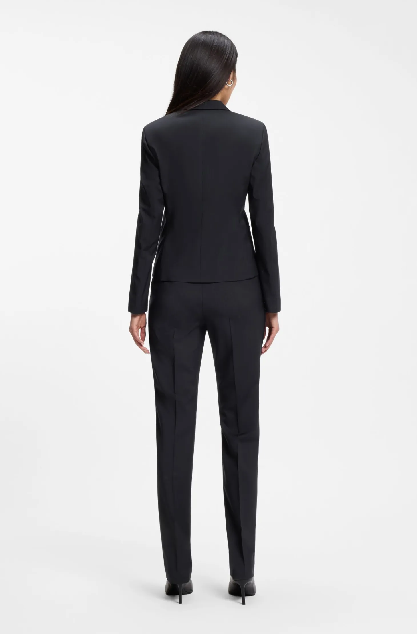 Regular-fit blazer in Italian-made virgin wool