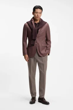 Regular-fit blazer in Loro Piana wool-silk