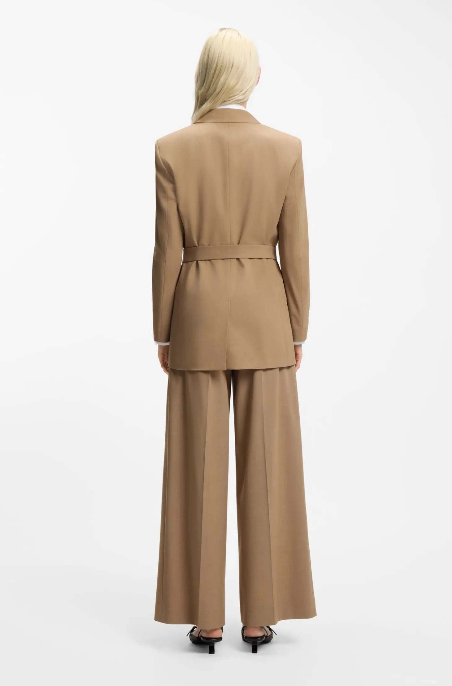 Regular-fit blazer in stretch melange fabric