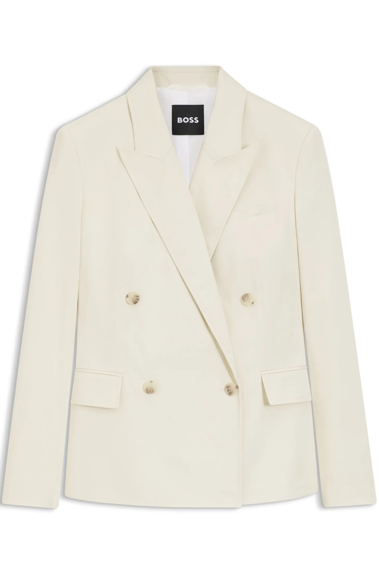Regular-fit blazer in stretch cotton