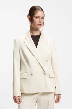 Regular-fit blazer in stretch cotton