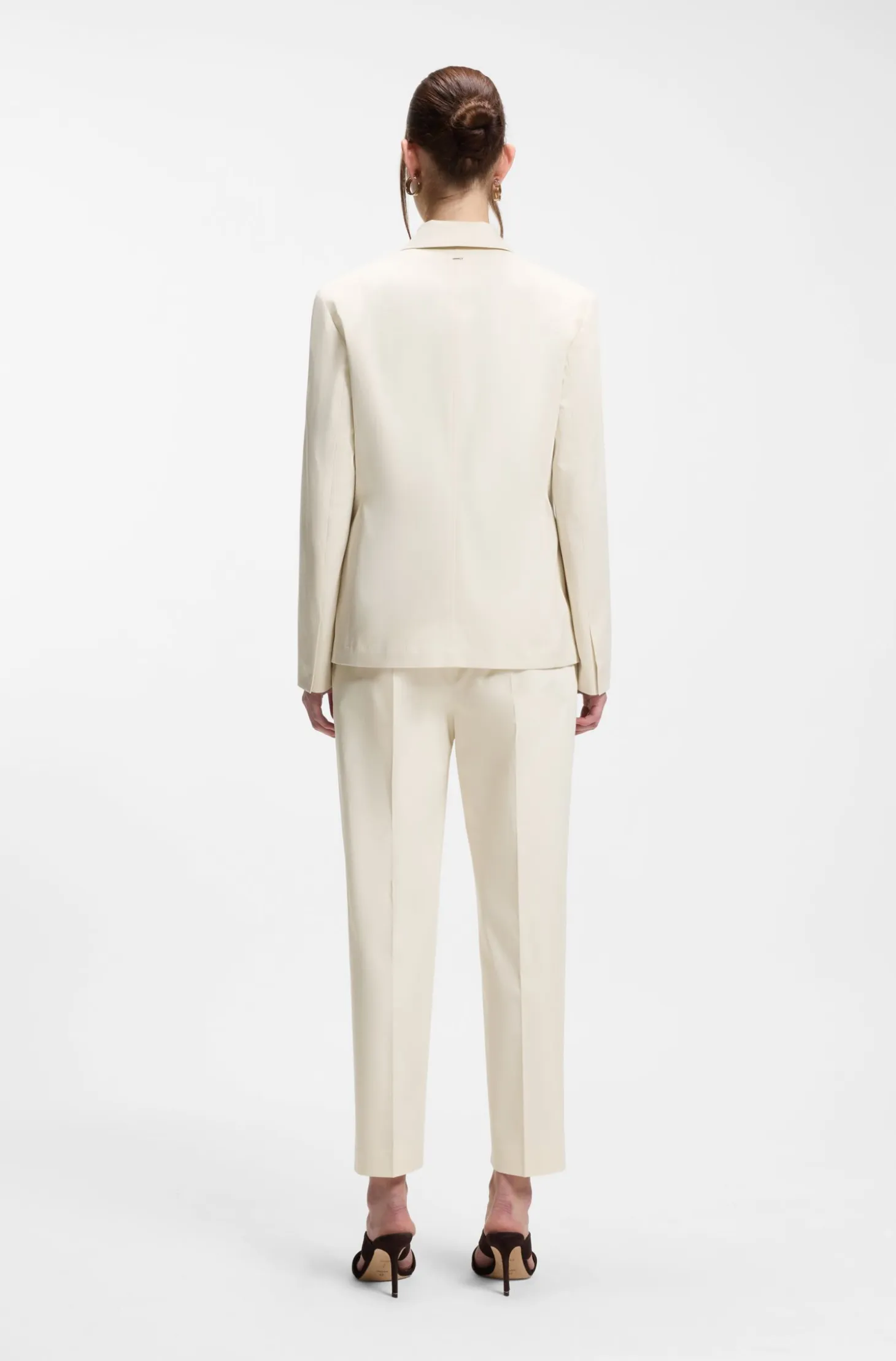 Regular-fit blazer in stretch cotton