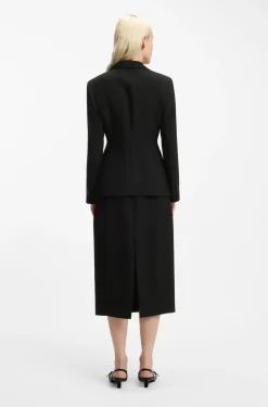 Regular-fit blazer in stretch twill