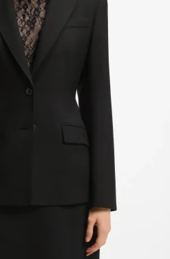 Regular-fit blazer in stretch twill