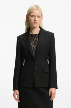 Regular-fit blazer in stretch twill