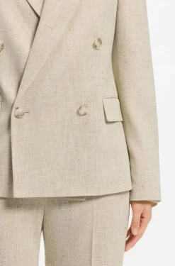 Regular-fit blazer in textured slub fabric