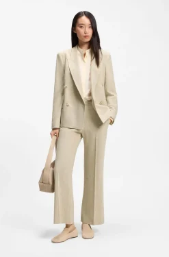 Regular-fit blazer in textured slub fabric