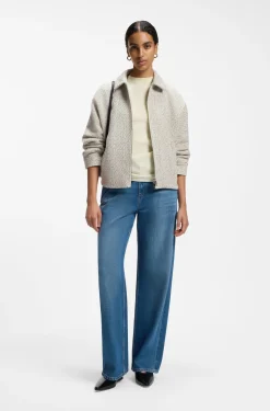 Regular-fit blazer in two-tone tweed
