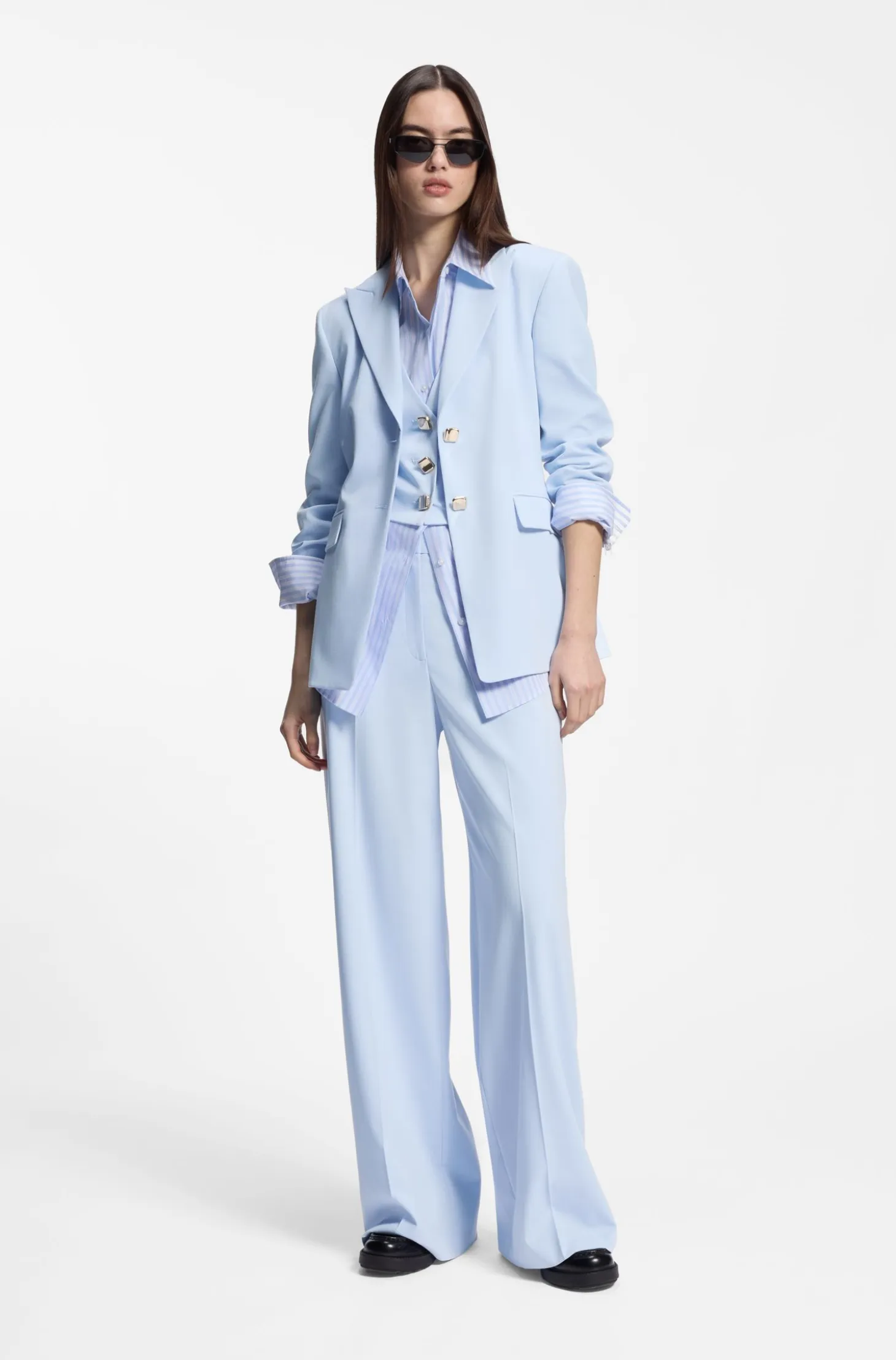 Regular-fit blazer with gold-tone buttons