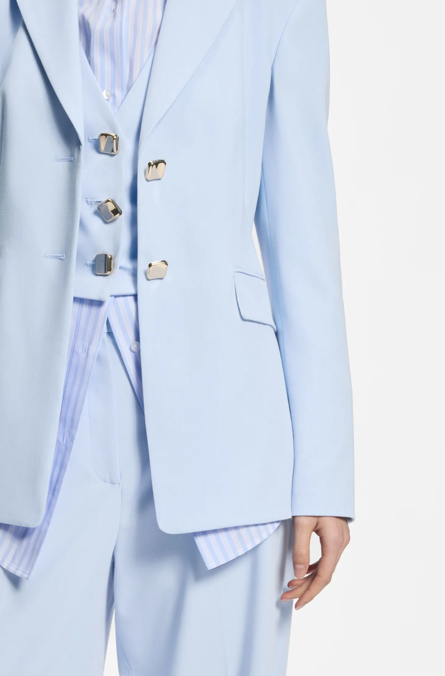 Regular-fit blazer with gold-tone buttons