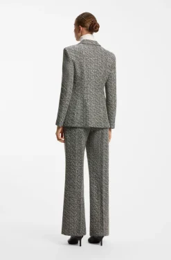 Regular-fit blazer with herringbone pattern