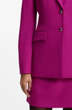 Regular-fit blazer with metal buttons