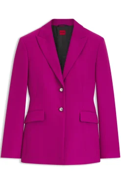 Regular-fit blazer with metal buttons