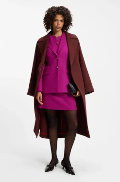 Regular-fit blazer with metal buttons