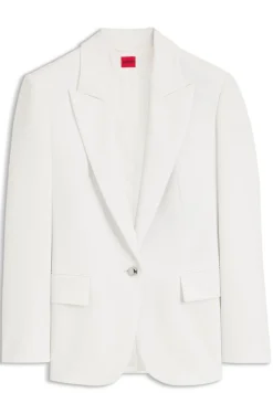 Regular-fit blazer with metal button