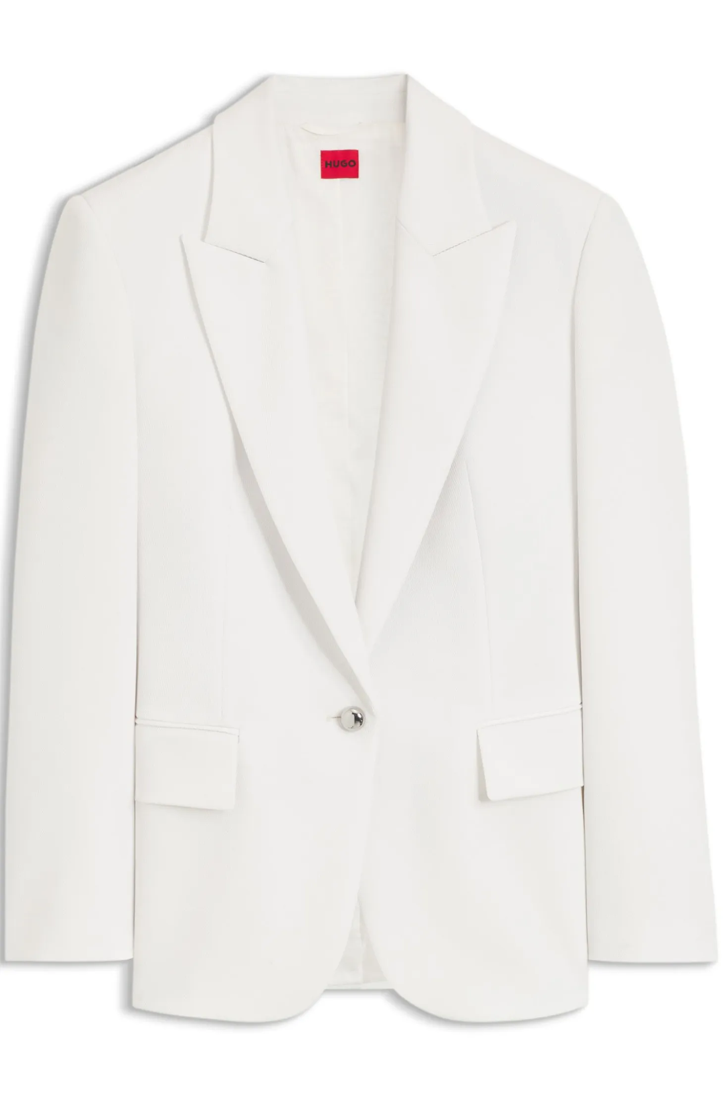 Regular-fit blazer with metal button
