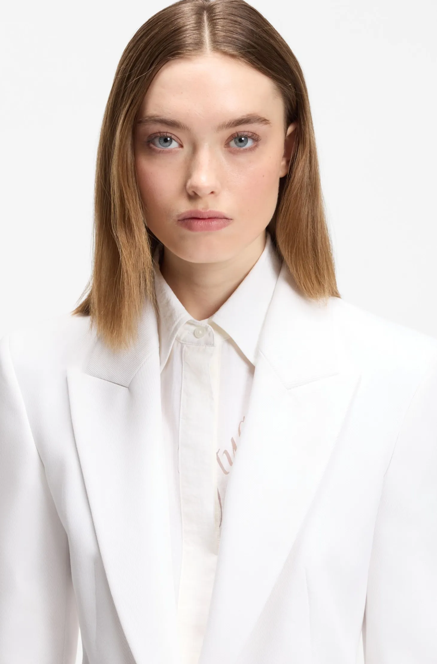 Regular-fit blazer with metal button
