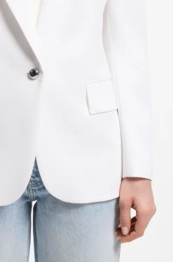 Regular-fit blazer with metal button