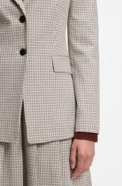 Regular-fit blazer with micro check