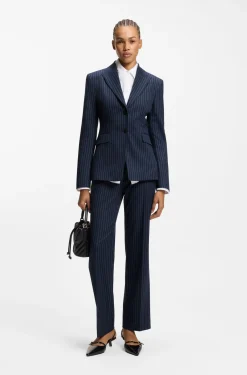 Regular-fit blazer with pinstripe