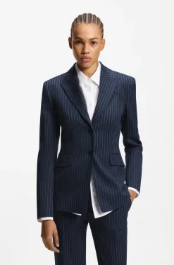 Regular-fit blazer with pinstripe