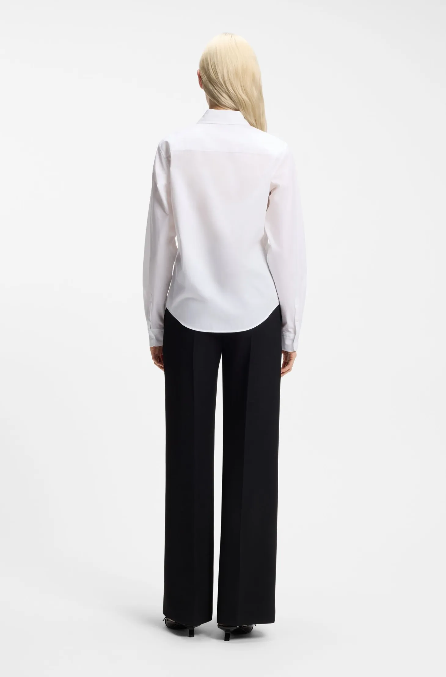 Regular-fit blouse in cotton poplin