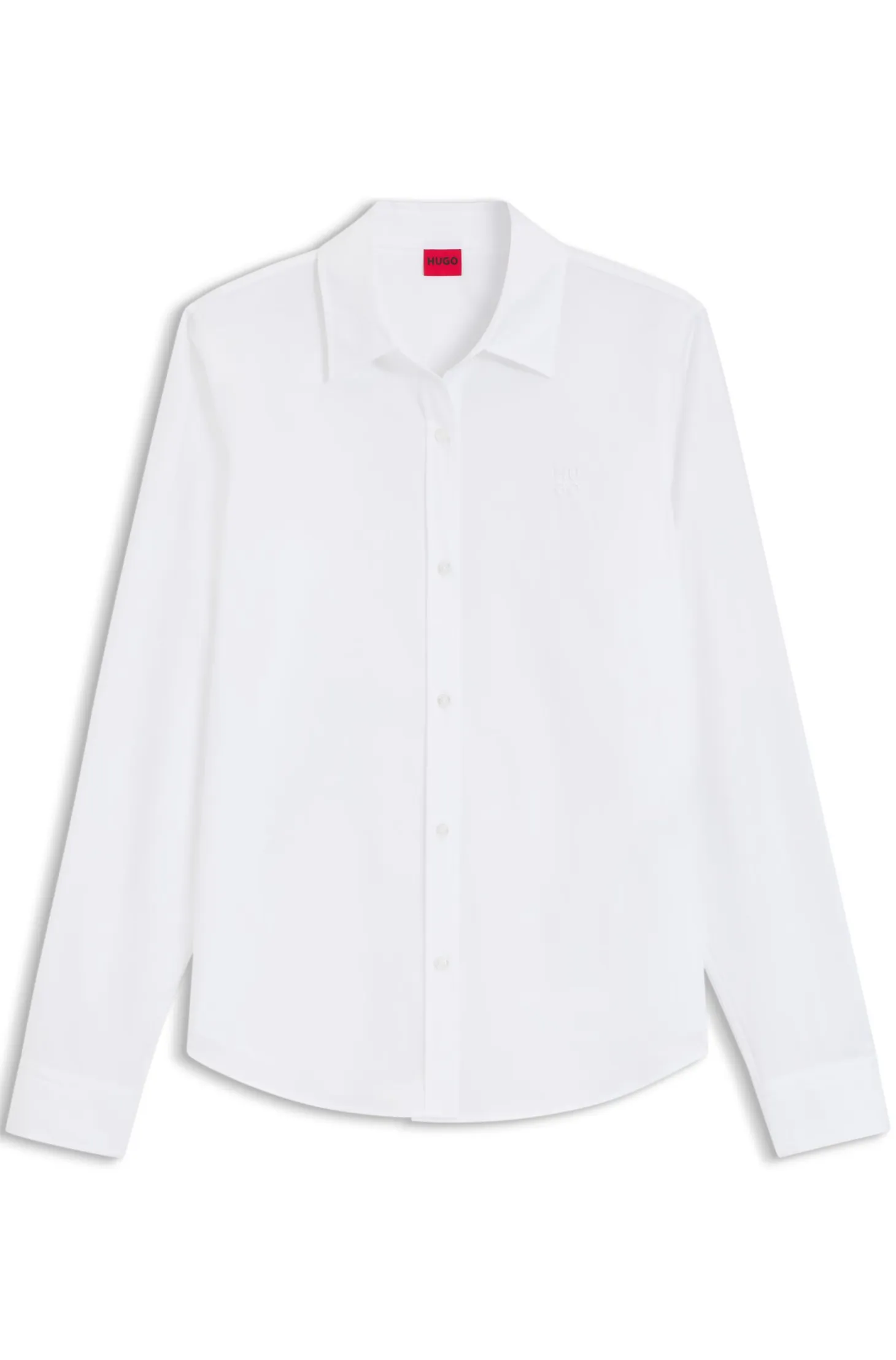 Regular-fit blouse in cotton poplin