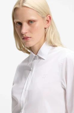 Regular-fit blouse in cotton poplin