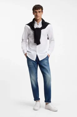 Regular-fit button-down shirt in Oxford cotton